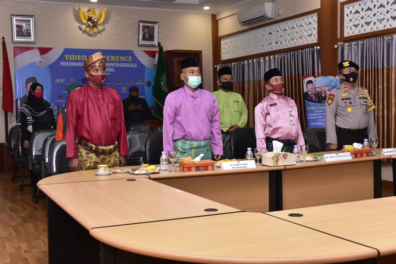 Pemkab Bengkalis Ikuti Vidcon Hari Jadi Provinsi Riau Ke–63 