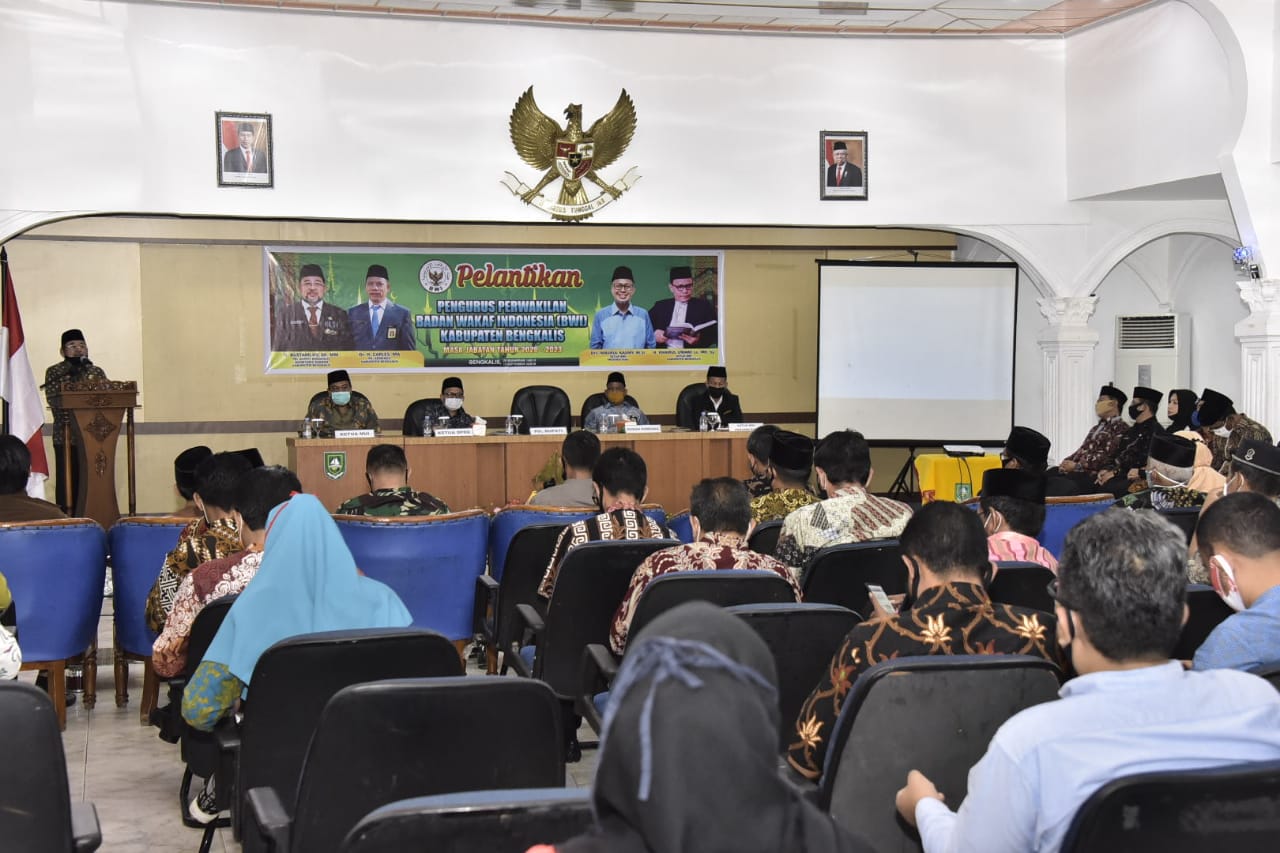 Pelantikan Pengurus Perwakilan Badan Wakaf Indonesia Kabupaten Bengkalis Provinsi Riau Masa Bhakti 2020-2023