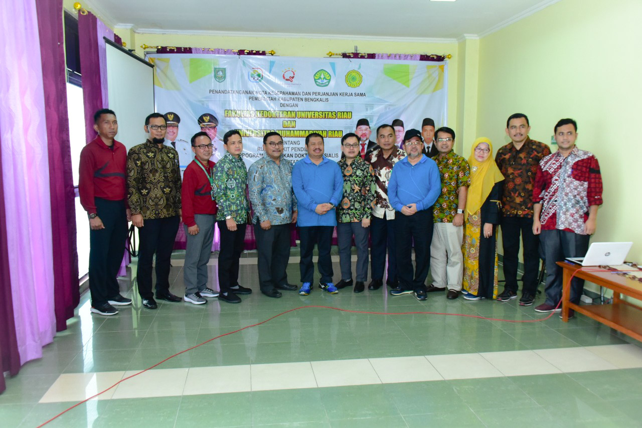 Pemkab Bengkalis Lakukan MoU dengan UR dan UMRI Tentang Rumah Sakit Pendidikan
