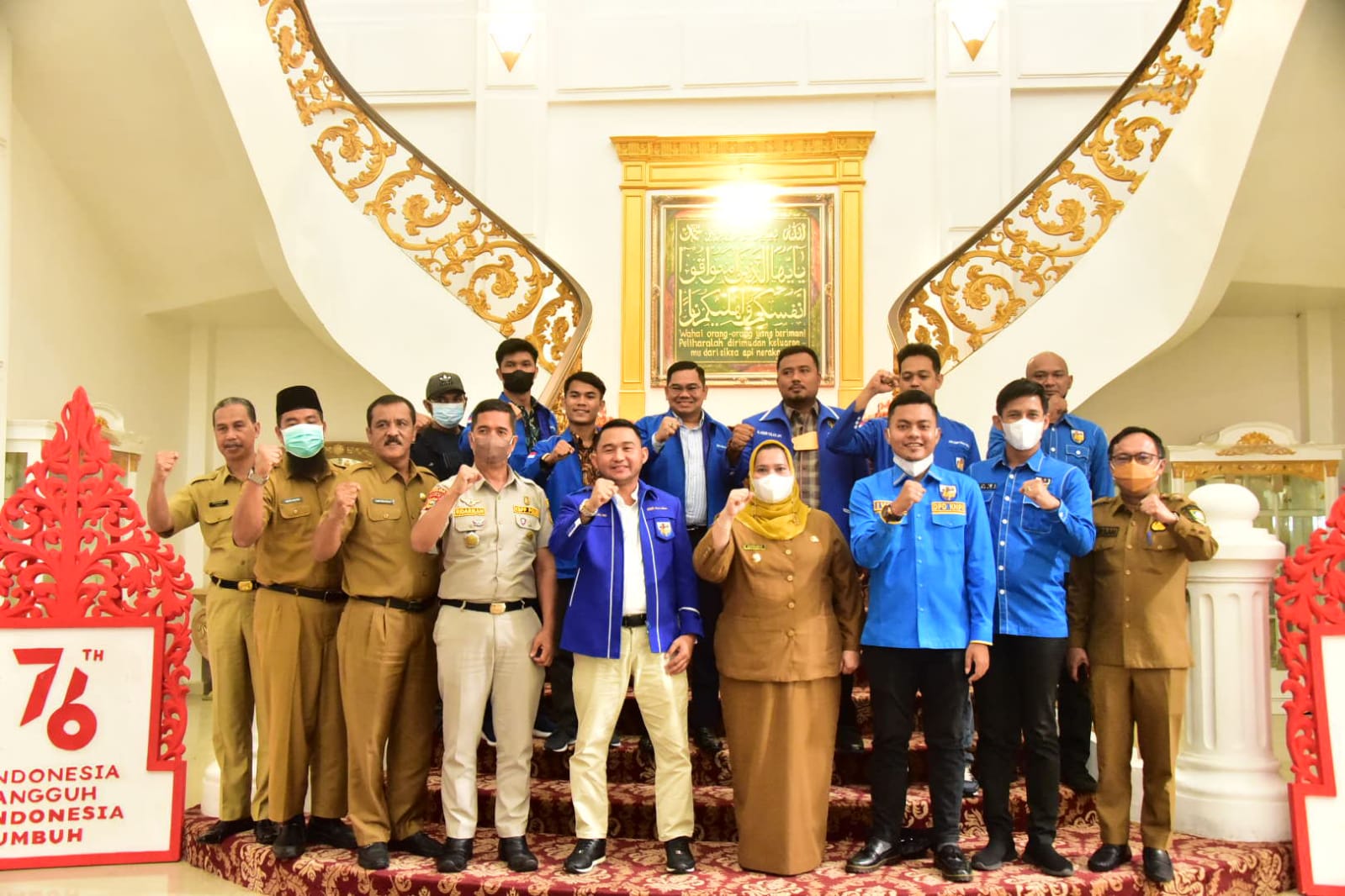 Untuk Menambah Keakraban, Bupati Kasmarni Sambut Rombongan KNPI Provinsi Riau Dengan Jamuan Makan Siang