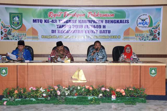 Pemkab Gelar Rapat Persiapan Panitia MTQ ke-43 Tingkat Kabupaten Bengkalis