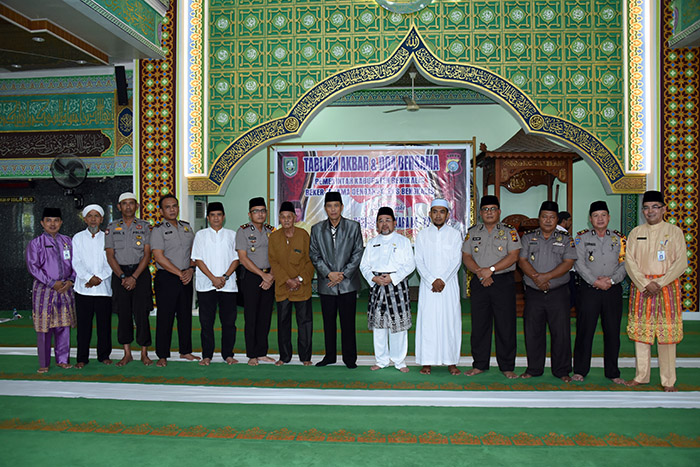 Pemkab Bengkalis dan Polres Bengkalis Gelar Tabligh Akbar dan Doa Bersama Sempena Hari Bhayangkara ke-72